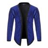 XUNRYAN Mens Sequin Jacket Open Front Cardigan Dance Blazer 70s 80s Disco Costumes Novelty Jackets Coat 1970s Hippie Outfits view 1