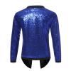 XUNRYAN Mens Sequin Jacket Open Front Cardigan Dance Blazer 70s 80s Disco Costumes Novelty Jackets Coat 1970s Hippie Outfits view 3