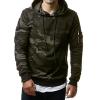 JEsilunmaMY Men's Camo Casual Hoodies Fashion Long Sleeve Drawstring Sweatshirt Lightweight Loose Fitting Pullover Tops (Green,XX-Large) view 2