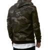 JEsilunmaMY Men's Camo Casual Hoodies Fashion Long Sleeve Drawstring Sweatshirt Lightweight Loose Fitting Pullover Tops (Green,XX-Large) view 3