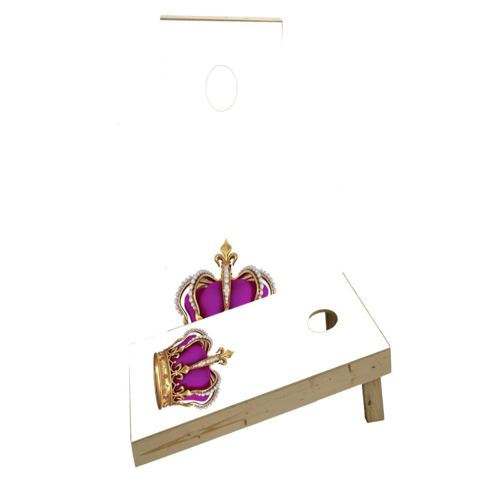 King Queen Crown 2 Custom Cornhole Board Game Set