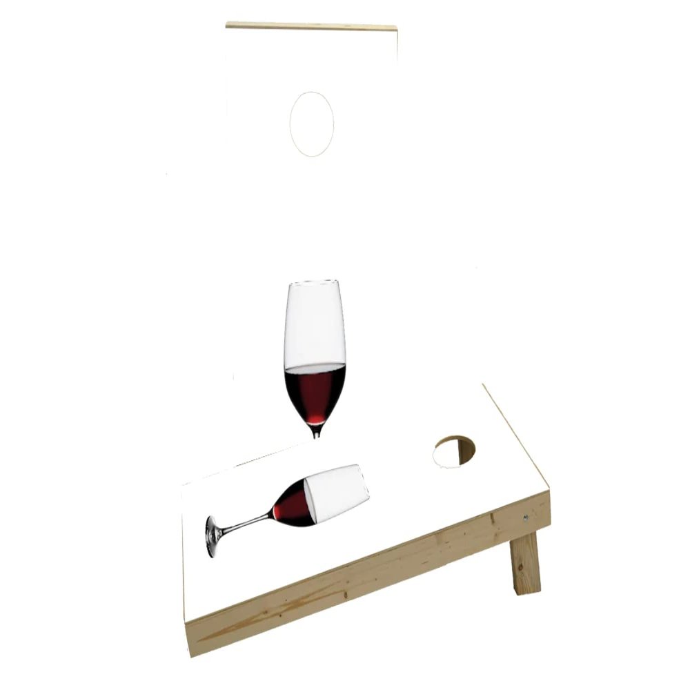 His Hers Wine Custom Cornhole Board Game Set