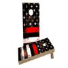 Red Line Firefighter Glitch Custom Cornhole Board Game Set view 1