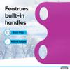 Superio Snow Slider Mat, Flexible Snow Sled Flying Carpet, Roll up Sleds for Kids and Adults 54" Lightweight Plastic Snowboard Sled(Fuchsia-Pink 3 Pack) view 3