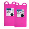 Superio Snow Slider Mat, Flexible Snow Sled Flying Carpet, Roll up Sleds for Kids 36" Lightweight Plastic Snowboard Sled-2 Pack (Pink) view 1