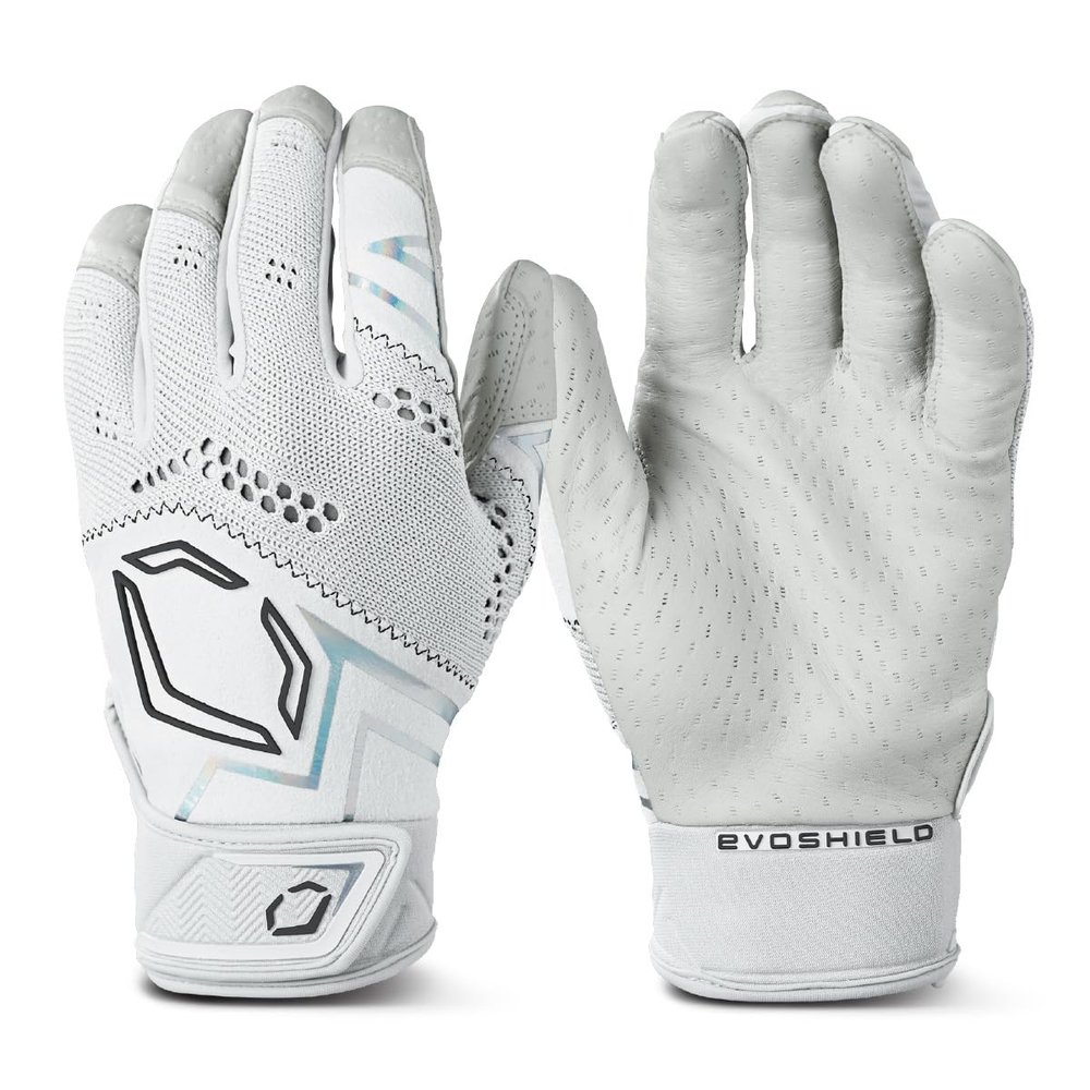 EvoShield Adult Pro-SRZ V2 Batting Gloves - Team White, X-Large