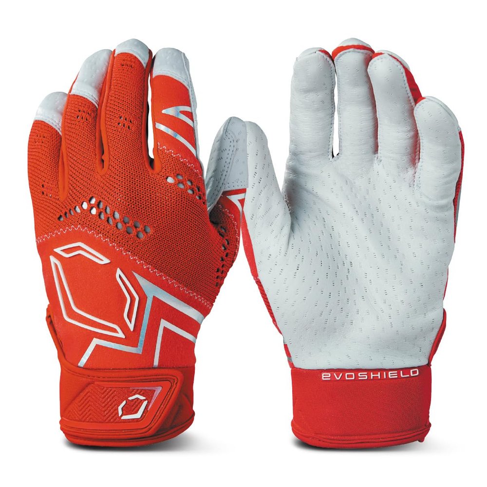 EvoShield Adult Pro-SRZ V2 Batting Gloves - Scarlet, Large