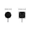 YOQUCOL 2 Pairs 8MM Black Cubic Zirconia Crystal Clip On Earrings Non Pierced Stud Earrings For Women view 2