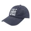 That's Whats I Do I Fix Stuff and I Know Things Distressed Baseball Caps for Men Graphic Washed Denim Adjustable Hat view 2