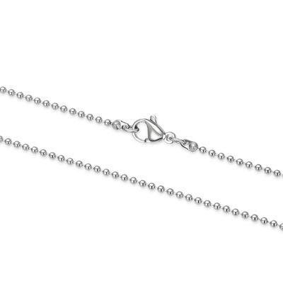 Adabele 2pcs 304 Grade Surgical Stainless Steel 18 Inch Beaded Ball Chain Necklace 3mm Large Strong Waterproof Women Neck Chain SK4-D18