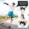 Tanden Skating Protective Gear Adult Knee and Elbow Pads Wrist Guards for Roller Skating Skateboarding, Skate Pads Adult Knee Pads for Men Women White view 2