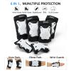 Tanden Skating Protective Gear Adult Knee and Elbow Pads Wrist Guards for Roller Skating Skateboarding, Skate Pads Adult Knee Pads for Men Women White view 4