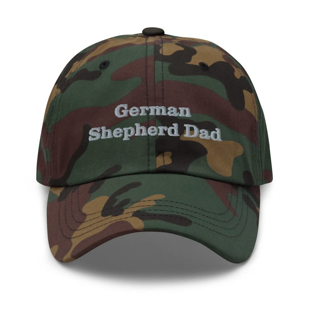 German Shepherd dad hat, Embroidered Baseball hat, German Shepherd hat Dog dad, Dog dad Gifts. Green Camo