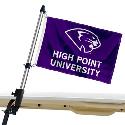 High Point Panthers Golf Cart Flag Pole and Holder Mounting Bracket