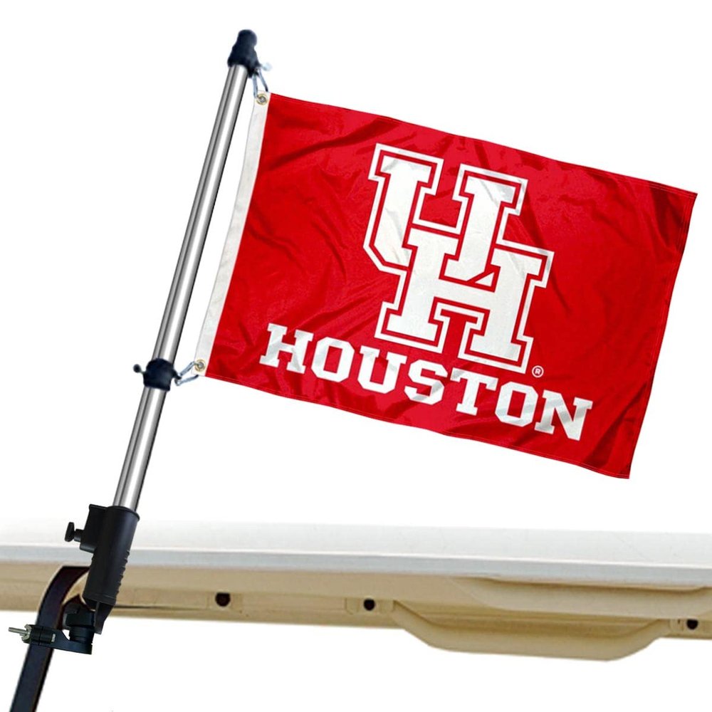 College Flags & Banners Co. Houston Cougs Golf Cart Flag Pole and Holder Mounting Bracket
