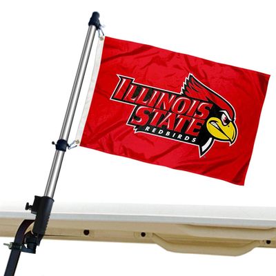 Illinois State Redbirds Golf Cart Flag Pole and Holder Mounting Bracket