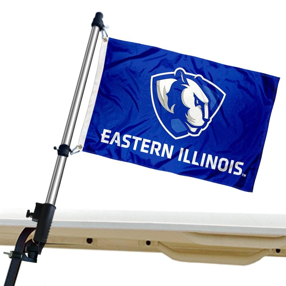 Eastern Illinois Panthers Golf Cart Flag Pole and Holder Mounting Bracket