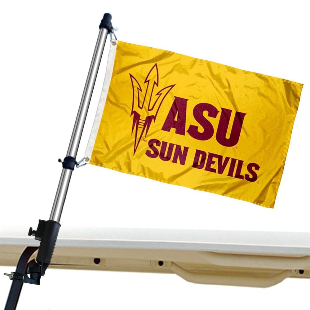 Arizona State Sun Devils Golf Cart Flag Pole and Holder Mounting Bracket