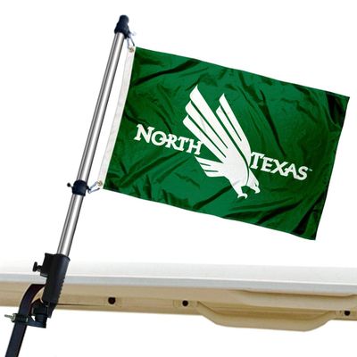 North Texas Mean Green Golf Cart Flag Pole and Holder Mounting Bracket