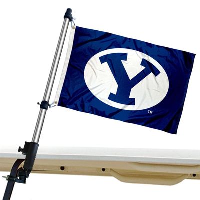 Brigham Young Cougars Golf Cart Flag Pole and Holder Mounting Bracket