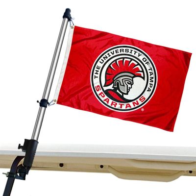 Tampa Spartans Golf Cart Flag Pole and Holder Mounting Bracket