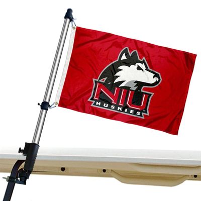 Northern Illinois Huskies Golf Cart Flag Pole and Holder Mounting Bracket
