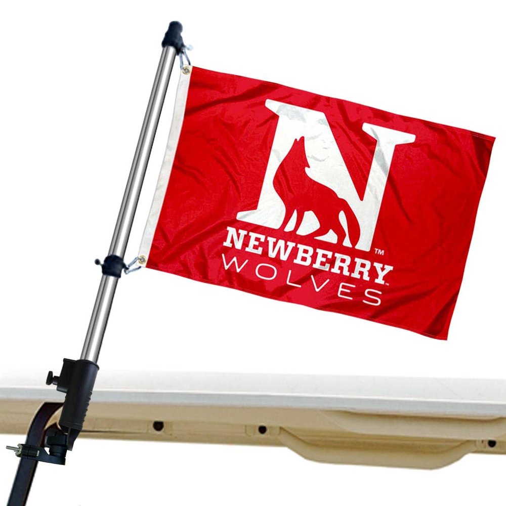 Newberry College Golf Cart Flag Pole and Holder Mounting Bracket