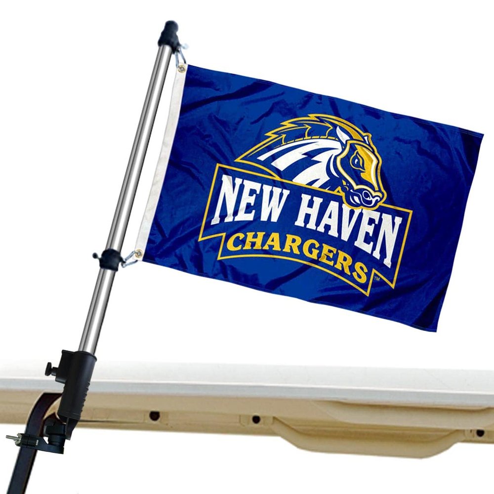 New Haven Chargers Golf Cart Flag Pole and Holder Mounting Bracket