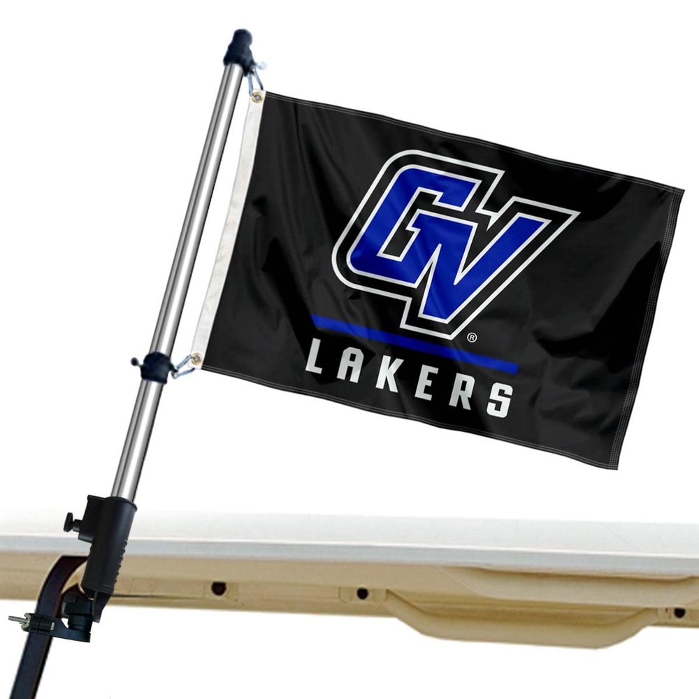 Grand Valley State Lakers Golf Cart Flag Pole and Holder Mounting Bracket