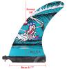 KONA SURF CO. Classic Single Single Center Fin for Longboard, Surfboard and Paddleboard (Firecracker, 9in) view 2