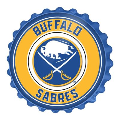 The Fan-Brand NHL Buffalo Sabres: Bottle Cap Wall Sign - Sports Team Bar Sign Dcor: Home, Dorm, Garage, Office, Fan Cave