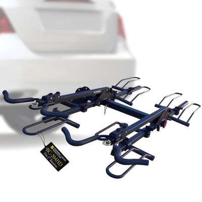 Stromberg Carlson BC-204HD Heavy Duty Platform Mount Bike Rack  Folding Hitch Carrier for 4 Bikes, Fits 2" Hitch Receiver, Durable Transport Solution, Compatible with Cars, SUVs, Truck and Trailer