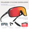 KAPVOE Polarized Cycling Glasses Sports Sunglasses, UV400 Running Fishing Baseball Glasses for Men Women K62 view 4