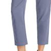 Maiyifu-GJ Women's High Waist Paper Bag Pants Solid Self Tie Belted Pencil Trouser Casual Drawstring Long Pants with Pocket (Light Blue,Medium) view 3