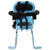 CNCEST Rear Child Bike Seat Attachment with Nonslip Handrails & Seat Cushion, Upthehill Full Fence Rear Mount Baby Carrier Seat Baby Chair Bike Carrier Bicycle Seat for Kids and Children (Blue) view 3