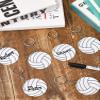 Taiyin 18 Pcs Large Size Volleyball Keychain Bulk DIY Sublimation Sports Charms Stuff Gifts Keychain for Team Party Favors(White) view 4