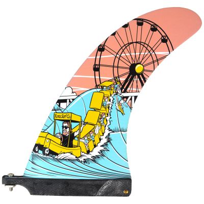 KONA SURF CO. Classic Single Single Center Fin for Longboard, Surfboard and Paddleboard (Freeride, 8in)