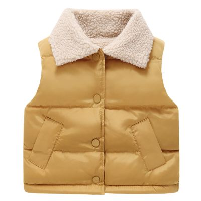 Infant Baby Boy Girl Clothes Toddler Boys Girls Down Vest uffer Sleeveless Outfit Jacket 1-7 Years (Yellow, 3-4 Years)