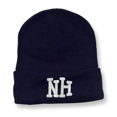 Custom Embroidered Knitted Winter Beanies Acrylic Warm Skull Cap Cuff Watch Hat for Boys or Girls (Navy Blue)