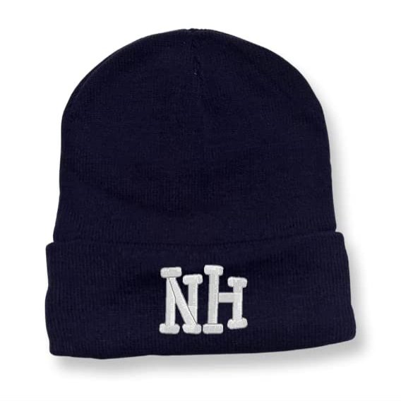 Custom Embroidered Knitted Winter Beanies Acrylic Warm Skull Cap Cuff Watch Hat for Boys or Girls (Navy Blue)