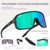 KAPVOE Polarized Cycling Glasses Sports Sunglasses, UV400 Running Fishing Baseball Glasses for Men Women K62 view 4