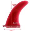 KONA SURF CO. Classic Single Single Center Fin for Longboard, Surfboard and Paddleboard (Fiberglass Red, 10in) view 2