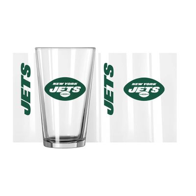 logobrands New York Jets 16oz. Team Wordmark Game Day Pint Glass