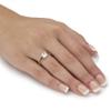 PalmBeach Jewelry Stainless Steel or Yellow Gold Ion-Plated Stainless Steel Princess Cubic Zirconia Solitaire Bridal Ring Set, 1.62 TCW CZ Size 10 view 3