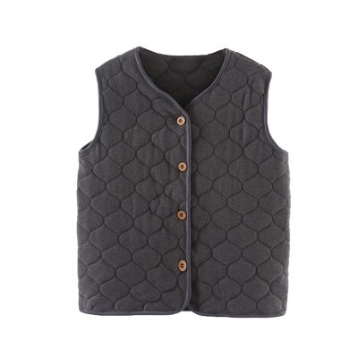 Baby Kids Boys Girls Fuzzy Vest Toddler Infant Girls Boys Warm Jacket Cotton Vest Outerwear 2-14 Years (Grey, 2-3 Years)