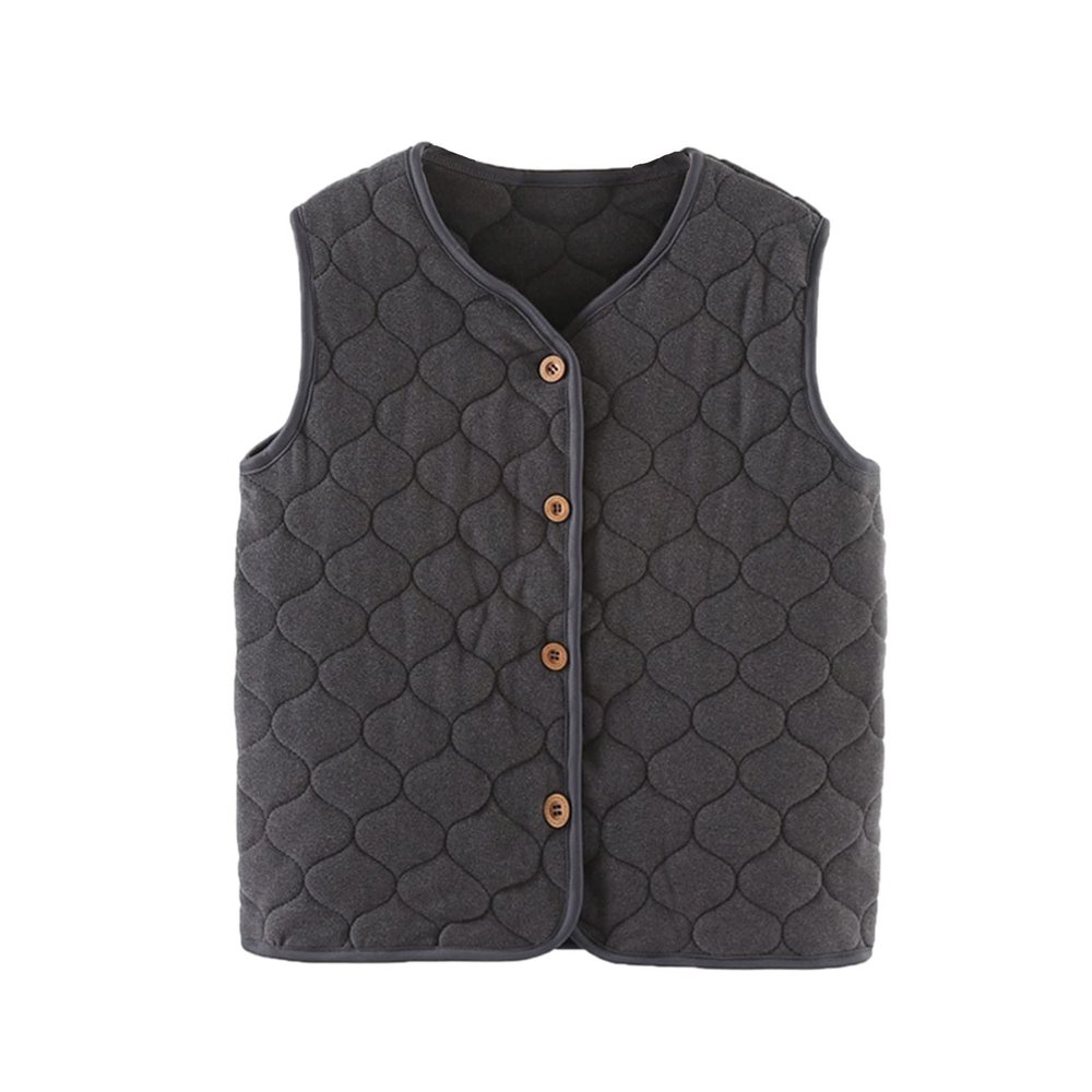 Baby Kids Boys Girls Fuzzy Vest Toddler Infant Girls Boys Warm Jacket Cotton Vest Outerwear 2-14 Years (Grey, 2-3 Years)
