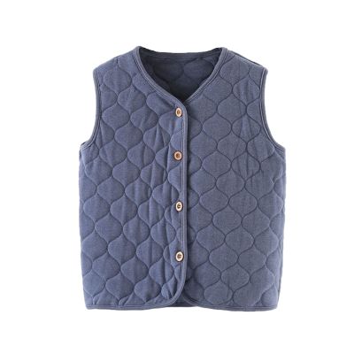 Baby Kids Boys Girls Fuzzy Vest Toddler Infant Girls Boys Warm Jacket Cotton Vest Outerwear 2-14 (Navy, 11-12 Years)