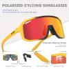 KAPVOE Polarized Cycling Glasses Sports Sunglasses, UV400 Running Fishing Baseball Glasses for Men Women K62 view 4
