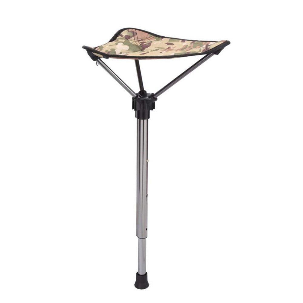 ZXMJYHK Camping Stool, Small Folding Chair, The Fishing Tool Chair Outdoor Retractable Folding Stool Portable High Chair Single Leg Chair Outdoor Camping Fishing Chair (Color : Silver)