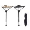 ZXMJYHK Camping Stool, Small Folding Chair, The Fishing Tool Chair Outdoor Retractable Folding Stool Portable High Chair Single Leg Chair Outdoor Camping Fishing Chair (Color : Silver) view 3